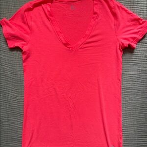Vibrant Pink V-Neck Women's Top